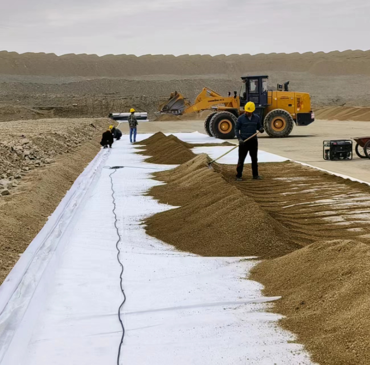 水庫鋪設土工膜的施工流程